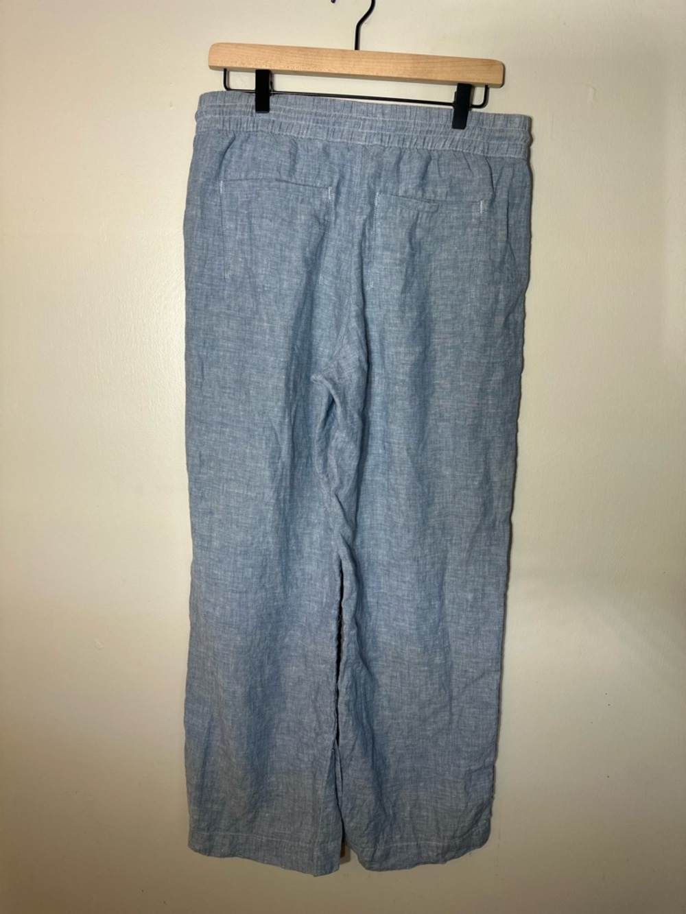 Athleta Light Blue Line Elastic Waist Wide Leg Pants Women’s Size 8 #summer - Picture 3 of 8